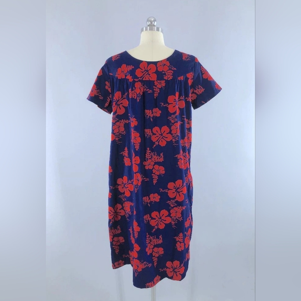Ui Maikai Vintage Hawaiian Maxi Dress - Tropical Floral - 100% Cotton - Size L - Picture 2 of 8
